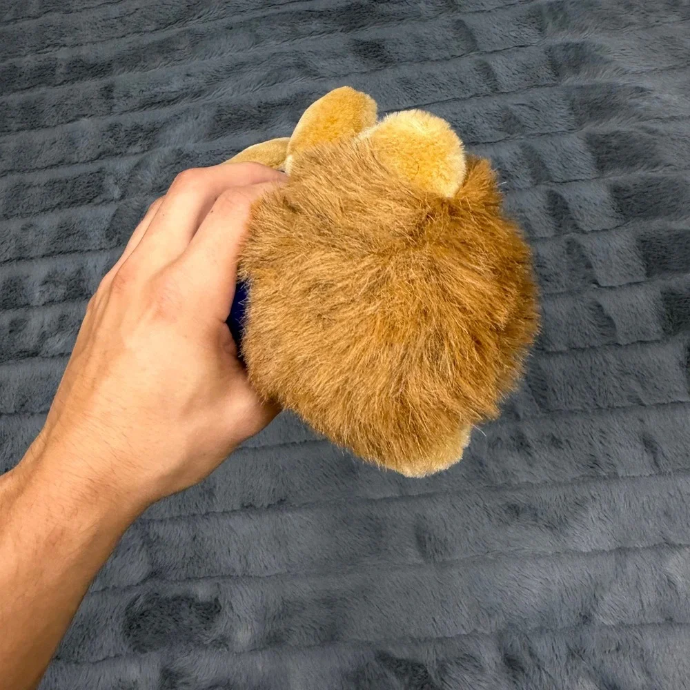 Vintage Allstate Insurance Logo Bear Plush Lion Blue Shirt 1987 1992 Promo 8.5in
